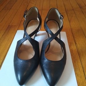NATURALIZER BLACK LEATHER PUMPS, SZ 10